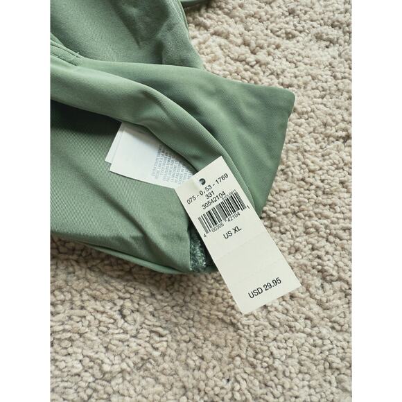 NWT Aerie Scoop Bikini Top Swim Olive Green Size XL Vacation Pool Beach Resort - Picture 5 of 5